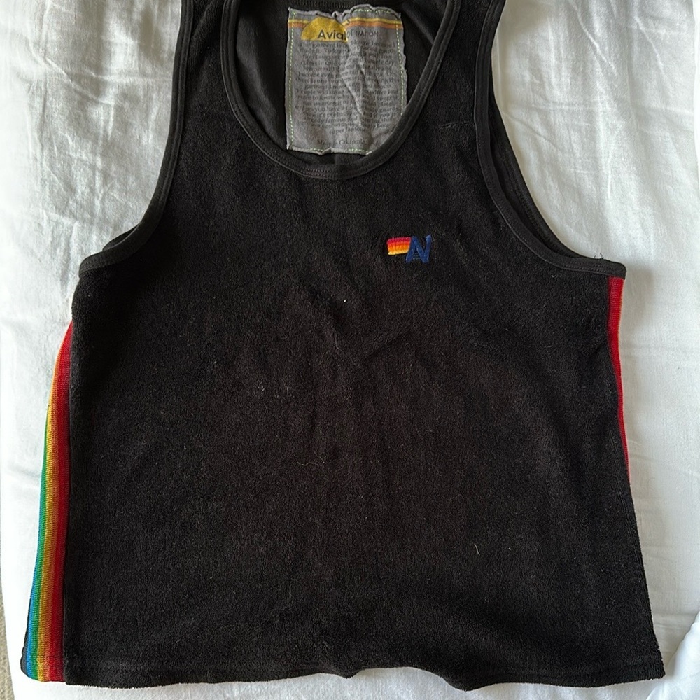 Aviator Nation black Terry Tank size small